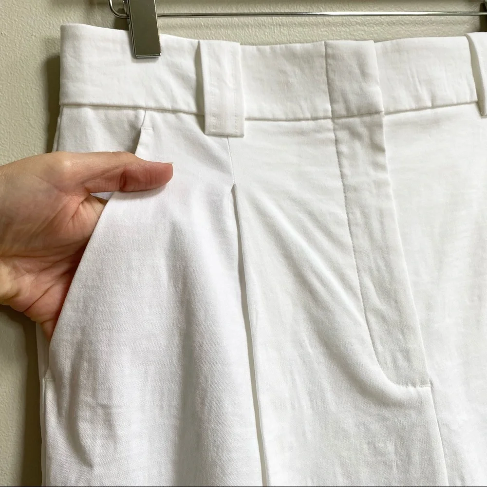 A.L.C. Gesso White Linen Blend Collin Pant Size 10